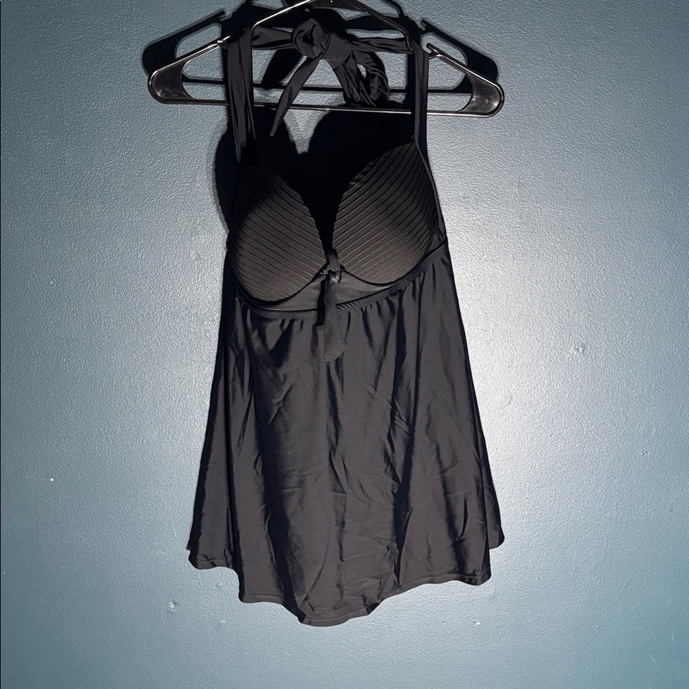NWT Meet.Curve Women’s  Black Bow Classic Halter Swimdress Size 3XL